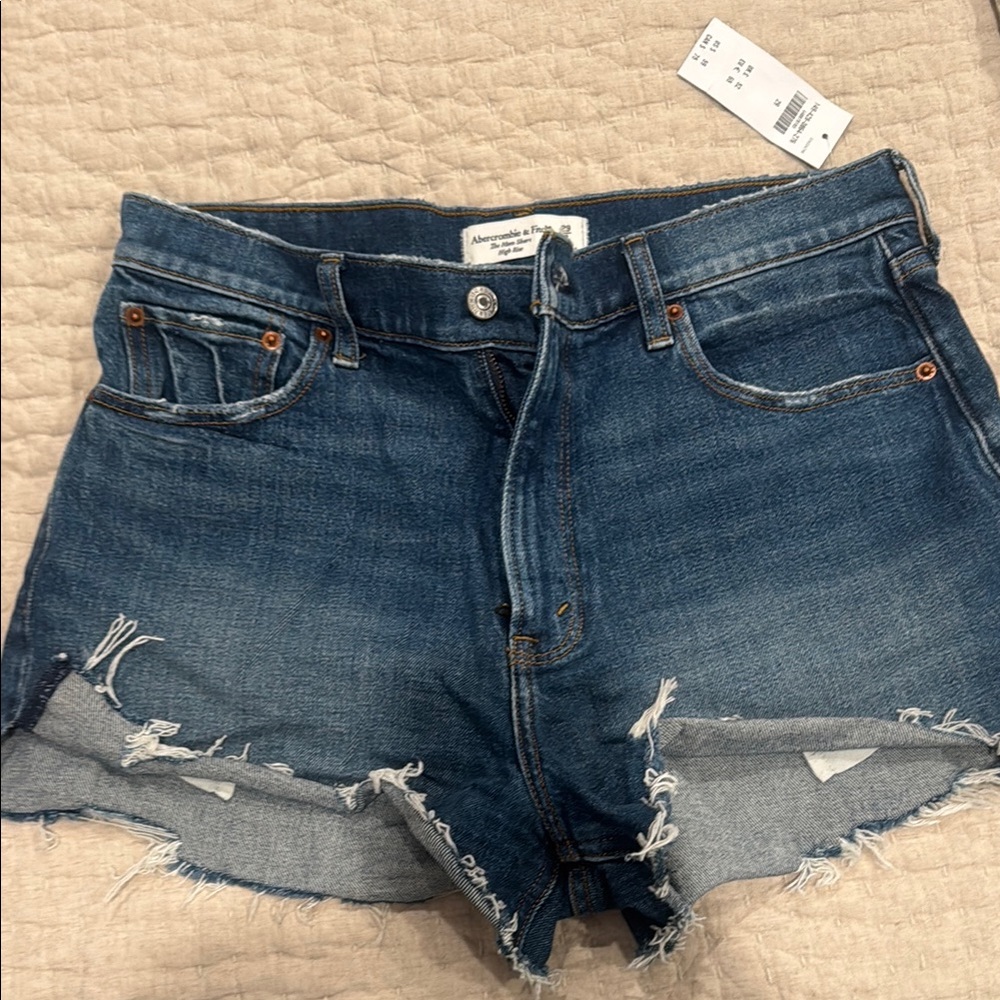 Abercrombie Women's Blue Denim Shorts
